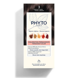 Permanente Haarfarbe Kit 3 Dunkelkastanie PHYTOCOLOR