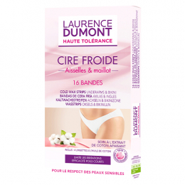 Bandes Cire Froide Aisselles & Maillot Haute Tolérance Laurence Dumont x16