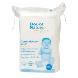 Weiche Quadrate aus Baby-Baumwolle Douce Nature x60