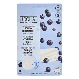 Wattepads Feuchtigkeitsspendendes Heidelbeer-Tonic x10 Iroha Nature