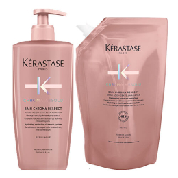 Duo Bain Chroma Respect Chroma Absolu 500ml & Eco-recharge Kérastase