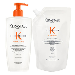Duo Bain Satin Riche Nutritive Kérastase 500ml & Eco-recharge Kérastase