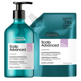 Duo Dermo-regulierendes Shampoo Beruhigendes Scalp Advanced L'Oréal Pro 500ml &amp; Refill