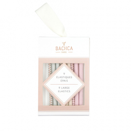 Dickes Gummiband Pastell und Lurex Bachca x9