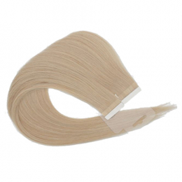 Extension à Bande Adhésive #60 Blond Polaire Beige 55-60cm Lisse Excellence Remy Hair