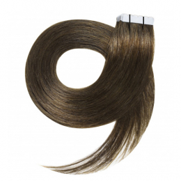 Haftende Extensions Glattes Haar Kastanienbraun #8 40cm x20