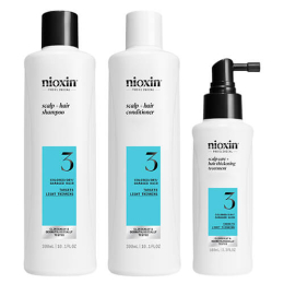 System 3 Anti-Haarausfall-Kit Mäßiger Haarausfall Geschädigtes/gefärbtes Haar Nioxin
