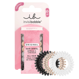 Elastisches Set Clear Black Metallic Original Invisibobble x8