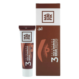 Set zum Färben von Wimpern und Augenbrauen Braun 3 Magnifik Generik