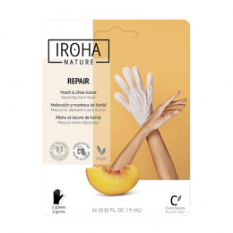 Reparierende Handschuh-Maske Pfirsich Shea Butter Iroha Nature