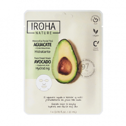 Feuchtigkeitsspendende Gesichtsmaske Avocado Hyaluronsäure Iroha Nature