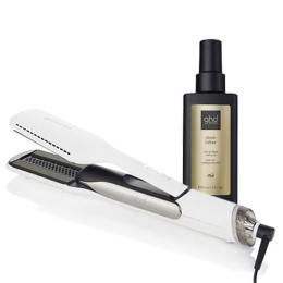 Duo Trocknender Haarglätter 2-in-1 ghd Duet Style weiß + Öl Sleek Talker