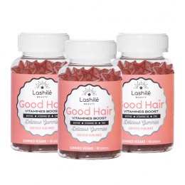 Trio Pack Good Hair Lashilé Beauty 3x60 Gummies