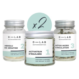 Nahrungsergänzungsmittel Programm Haarmasse D-Lab Nutricosmetics 2 Monate