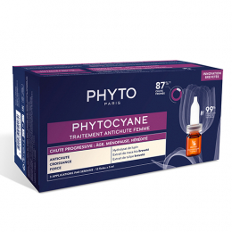 Anti-Haarausfall-Behandlung für Frauen Progressiver Haarausfall PHYTOCYANE 12x5ml