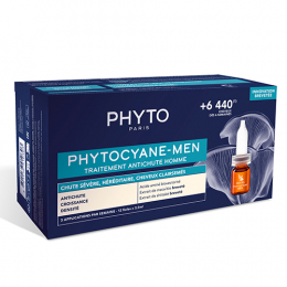 Behandlung gegen Haarausfall Mann Progressiver Haarausfall PHYTOCYANE MEN 12x3,5ml