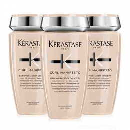 Trio Bain Hydratation Douceur Curl Manifesto Kérastase