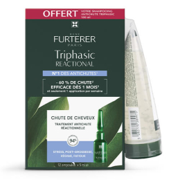 Behandlung gegen reaktiven Haarausfall Triphasic Reactional René Furterer 12x5ml + Shampoo 100ml Offerte